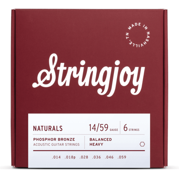 Stringjoy Naturals | Heavy Gauge (14-59) Phosphor Bronze Acoustic Guitar Strings