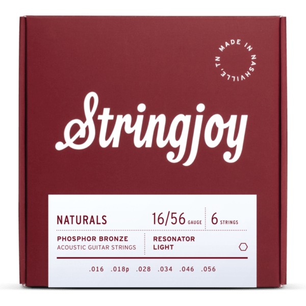 Stringjoy Naturals | Resonator Gauge (16-56) Phosphor Bronze Acoustic Guitar Strings