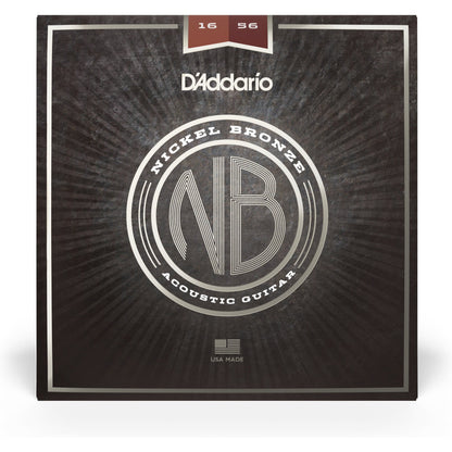 D'Addario NB1656 Nickel Bronze Acoustic Guitar Strings, Resophonic, 16-56