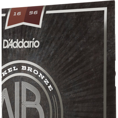 D'Addario NB1656 Nickel Bronze Acoustic Guitar Strings, Resophonic, 16-56