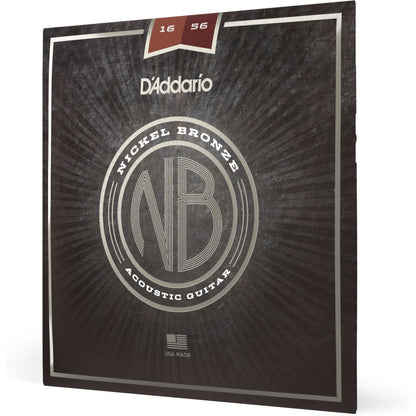 D'Addario NB1656 Nickel Bronze Acoustic Guitar Strings, Resophonic, 16-56