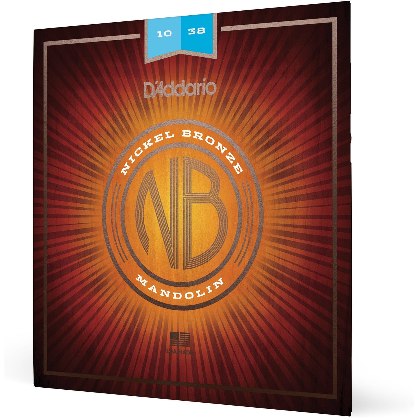 D'Addario NBM1038 Nickel Bronze Mandolin Strings, Light, 10-38