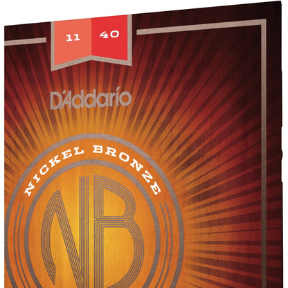 D'Addario NBM1140 Nickel Bronze Mandolin Strings, Medium, 11-40