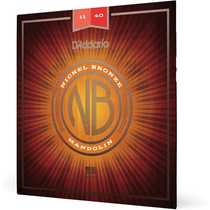 D'Addario NBM1140 Nickel Bronze Mandolin Strings, Medium, 11-40