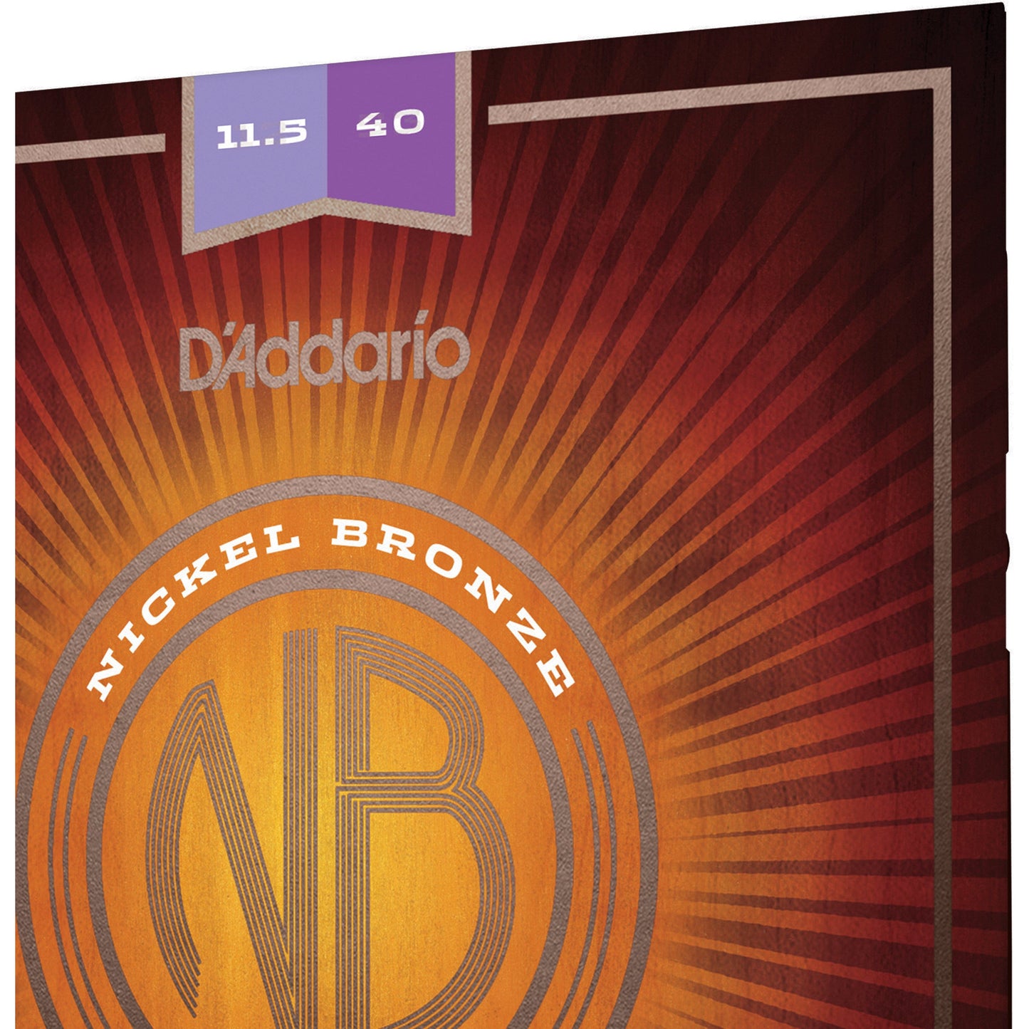 D'Addario NBM11540 Nickel Bronze Mandolin Set, Custom Medium, 11.5-40