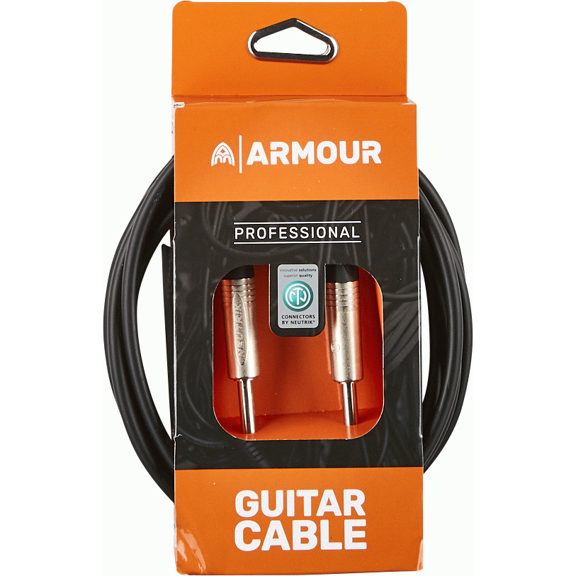 Armour NGP10 Guitar Cable - Neutrik Connector Jacks - 10 Foot