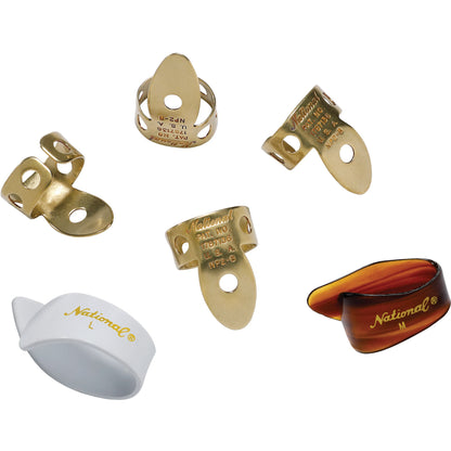 D'Addario National Brass Finger Pick Bundle - 6 Pack