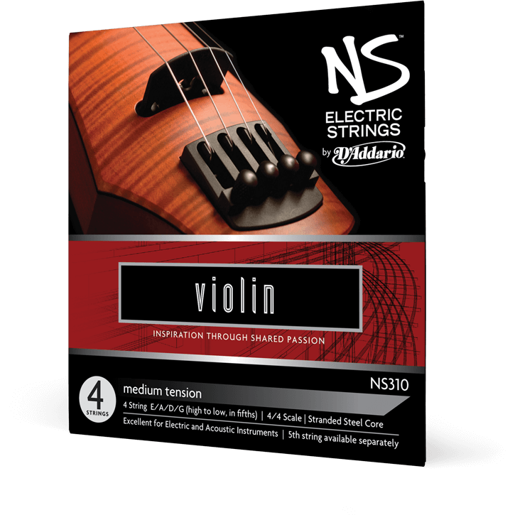 D'Addario NS Electric Violin String Set – 4/4 Scale – Medium Tension