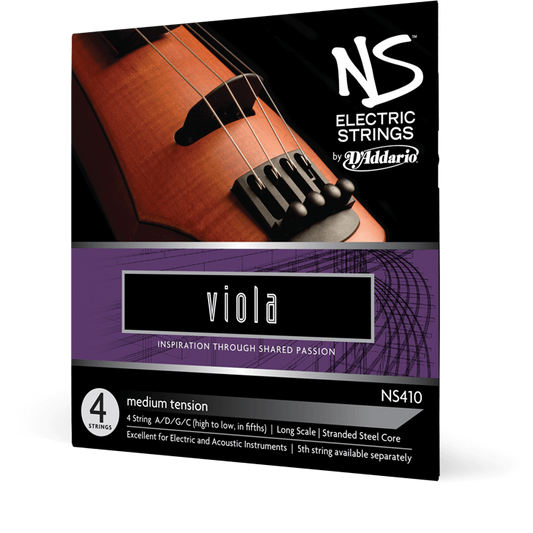 D'Addario NS Electric Viola String Set – Long Scale – Medium Tension