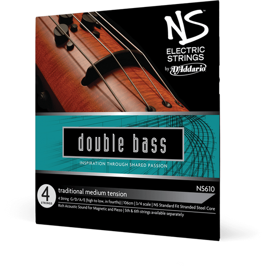 D'Addario NS Electric Traditional Bass String Set – 3/4 Scale – Medium Tension