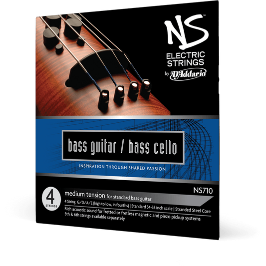 D'Addario NS Electric Bass/Cello String Set – 4/4 Scale – Medium Tension