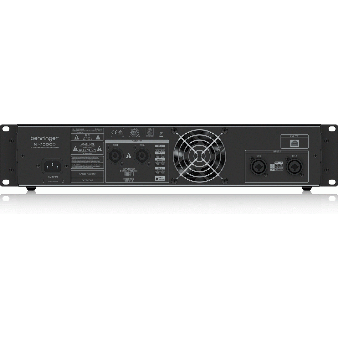 Behringer NX1000D Power Amplifier With Smartsense