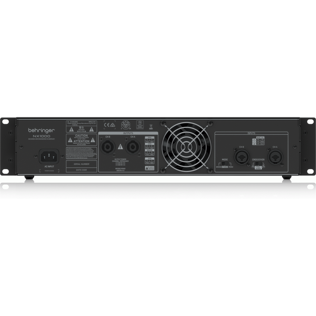 Behringer NX1000 Power Amplifier with Smartsense   