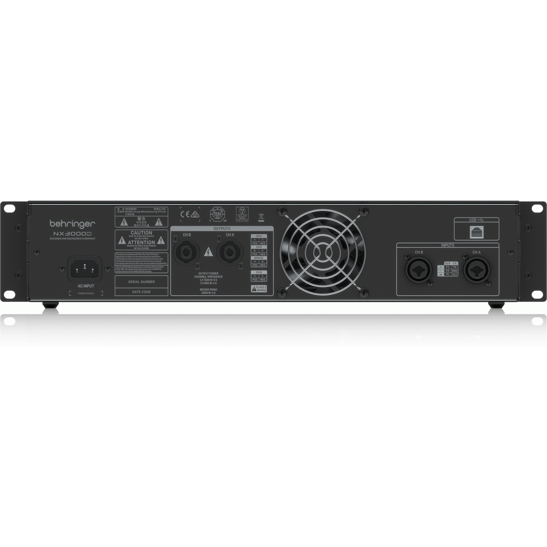 Behringer NX3000D Power Amplifier With Smartsense