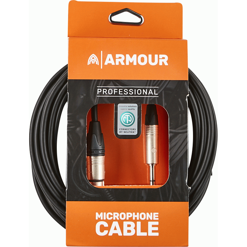 Armour NXLP20 Microphone Cable 20 Foot withNeutrik Connector XLR to Jack