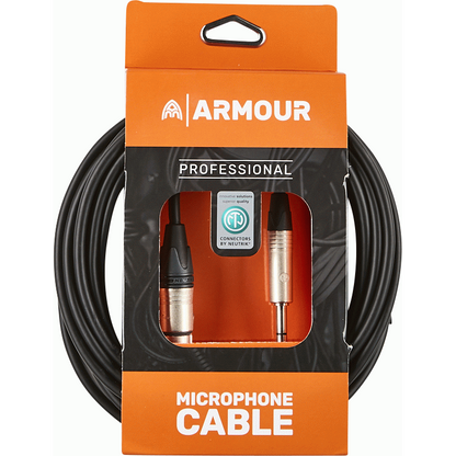 Armour NXLP20 Microphone Cable 20 Foot withNeutrik Connector XLR to Jack