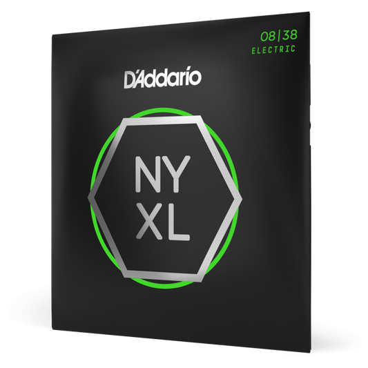 D'Addario NYXL Nickel Wound Electric Guitar Strings – Extra Super Light – 8-38
