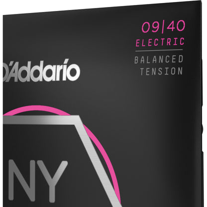 D'Addario NYXL0940BT Nickel Wound Electric Guitar Strings, Balanced Tension Super Light, 09-40