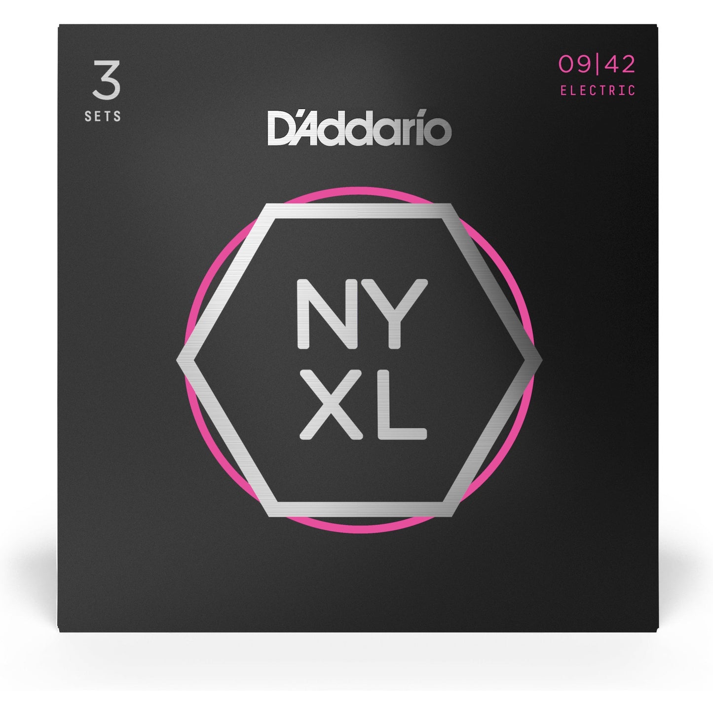 D'Addario NYXL0942-3P Nickel Wound Electric Guitar Strings, Super Light, 9-42, 3 Sets