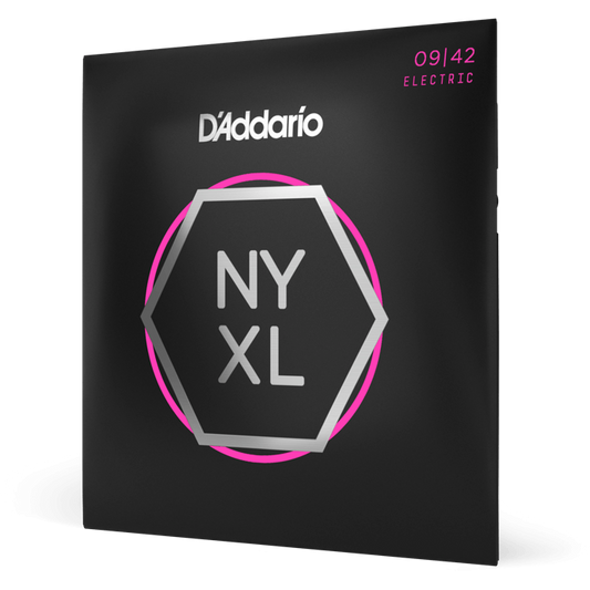 D'Addario NYXL Nickel Wound Electric Guitar Strings – Super Light – 9-42