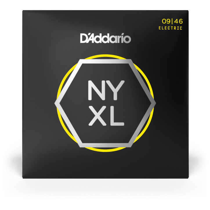 D'Addario NYXL Nickel Wound Electric Guitar Strings – Super Light Top/Regular Bottom – 9-46
