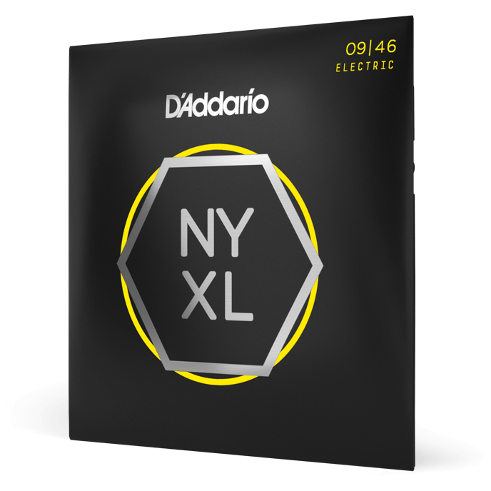 D'Addario NYXL Nickel Wound Electric Guitar Strings – Super Light Top/Regular Bottom – 9-46