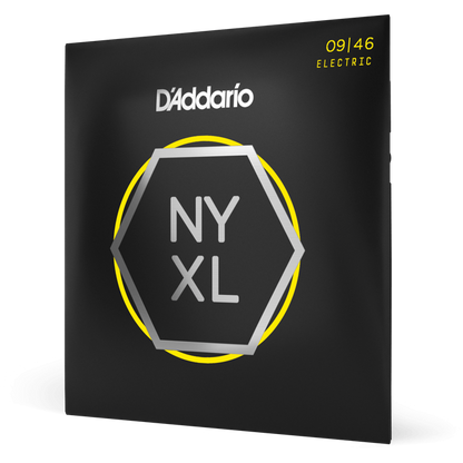 D'Addario NYXL Nickel Wound Electric Guitar Strings – Super Light Top/Regular Bottom – 9-46