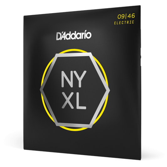 D'Addario NYXL Nickel Wound Electric Guitar Strings – Super Light Top/Regular Bottom – 9-46
