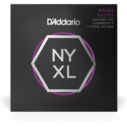 D'Addario NYXL09564SB, Nickel Wound, Strandberg 7-String, Super Light Plus, 095-64