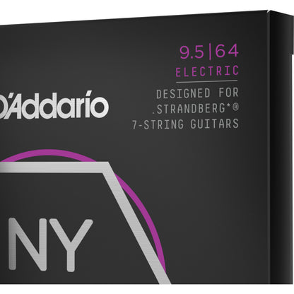 D'Addario NYXL09564SB, Nickel Wound, Strandberg 7-String, Super Light Plus, 095-64