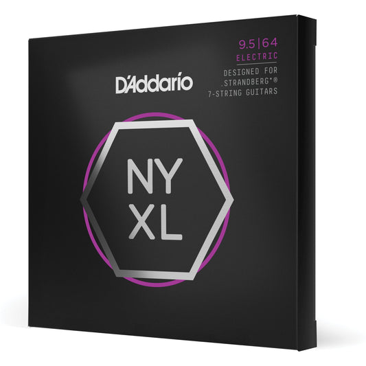 D'Addario NYXL09564SB, Nickel Wound, Strandberg 7-String, Super Light Plus, 095-64