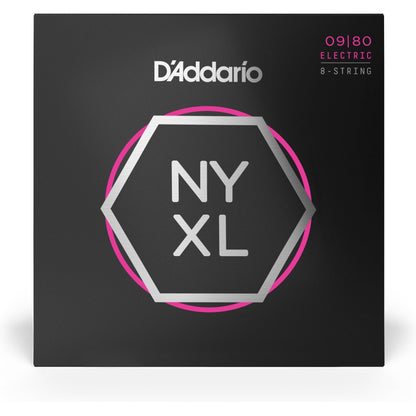 D'Addario NYXL0980 Nickel Wound 8-String Electric Guitar Strings, Super Light, 09-80