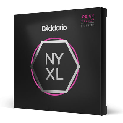 D'Addario NYXL0980 Nickel Wound 8-String Electric Guitar Strings, Super Light, 09-80