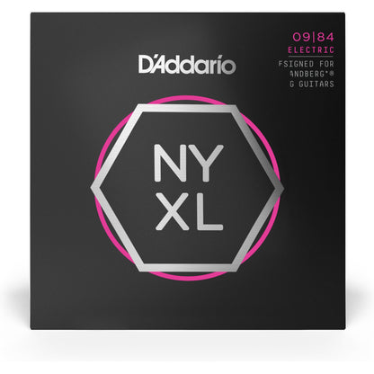 D'Addario NYXL0984SB Nickel Wound Strandberg 8-String Electric Guitar Strings, Super Light, 09-84