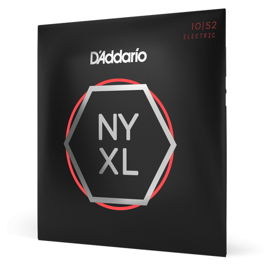 D'Addario NYXL Nickel Wound Electric Guitar Strings – Light Top/Heavy Bottom – 10-52