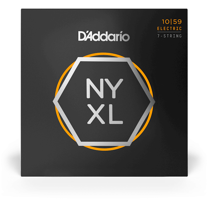 D'Addario NYXL Nickel Wound Electric Guitar Strings – 7 String – Regular Light – 10-59