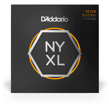 D'Addario NYXL Nickel Wound Electric Guitar Strings – 7 String – Regular Light – 10-59