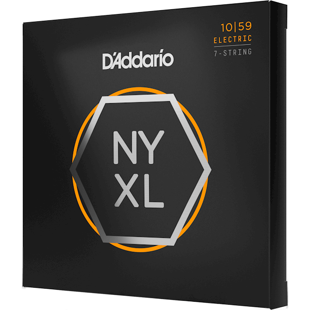 D'Addario NYXL Nickel Wound Electric Guitar Strings – 7 String – Regular Light – 10-59