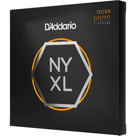 D'Addario NYXL Nickel Wound Electric Guitar Strings – 7 String – Regular Light – 10-59