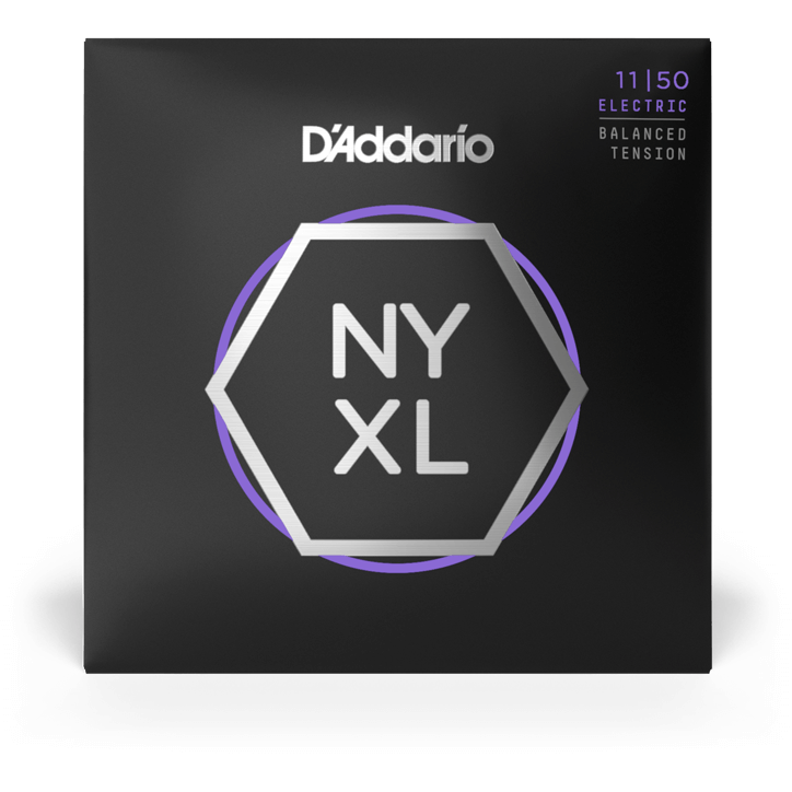 D'Addario NYXL Nickel Wound Electric Guitar Strings – Balanced Tension Medium – 11-50