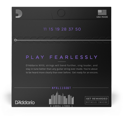 D'Addario NYXL Nickel Wound Electric Guitar Strings – Balanced Tension Medium – 11-50