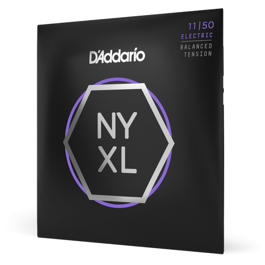D'Addario NYXL Nickel Wound Electric Guitar Strings – Balanced Tension Medium – 11-50