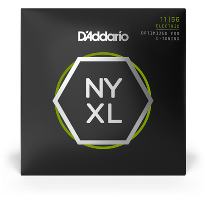 D'Addario NYXL Nickel Wound Electric Guitar Strings – Medium Top/Extra Heavy Bottom – 11-56