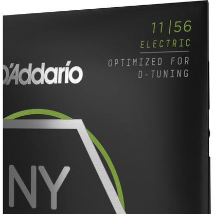 D'Addario NYXL1156 Nickel Wound Electric Guitar Strings, Medium Top / Extra-Heavy Bottom, 11-56