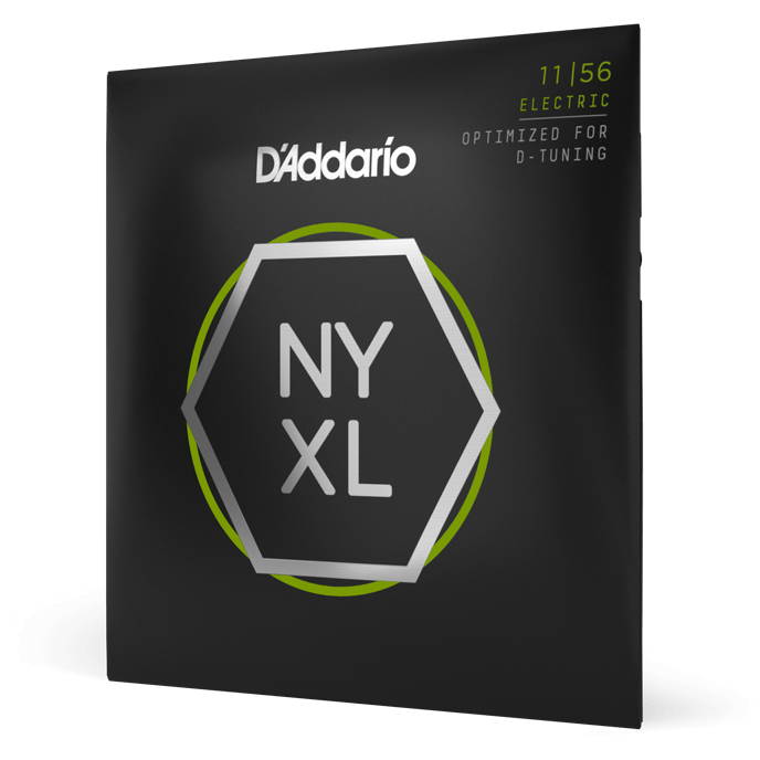 D'Addario NYXL Nickel Wound Electric Guitar Strings – Medium Top/Extra Heavy Bottom – 11-56