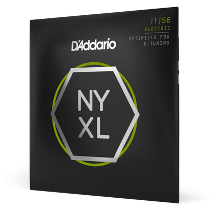 D'Addario NYXL Nickel Wound Electric Guitar Strings – Medium Top/Extra Heavy Bottom – 11-56