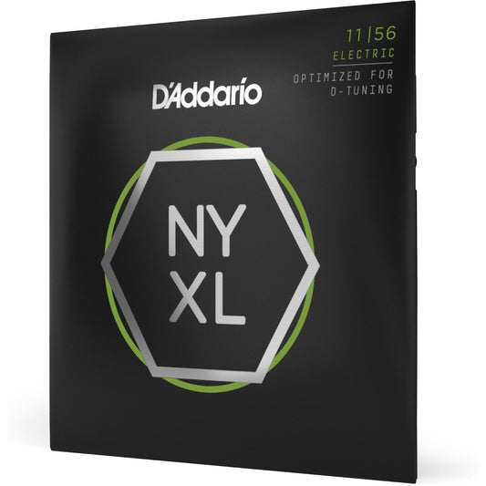 D'Addario NYXL1156 Nickel Wound Electric Guitar Strings, Medium Top / Extra-Heavy Bottom, 11-56