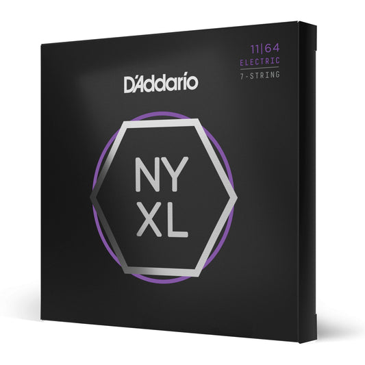 D'Addario NYXL1164 Nickel Wound 7-String Electric Guitar Strings, Medium, 11-64