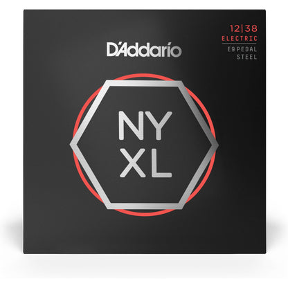 D'Addario NYXL1238PS Nickel Wound E9 Pedal Steel Guitar Strings, Custom Light, 12-38