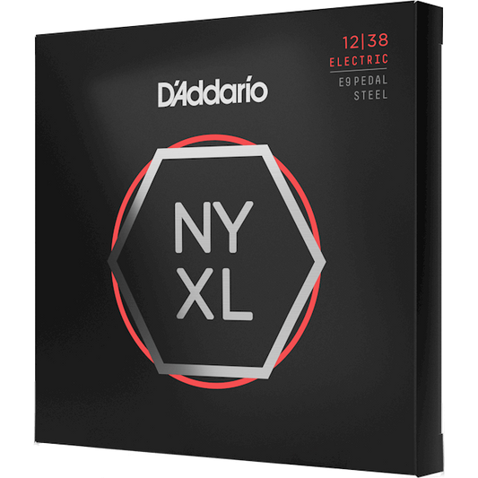 D'Addario NYXL Nickel Wound E9 Pedal Steel Guitar Strings – Custom Light – 12-38